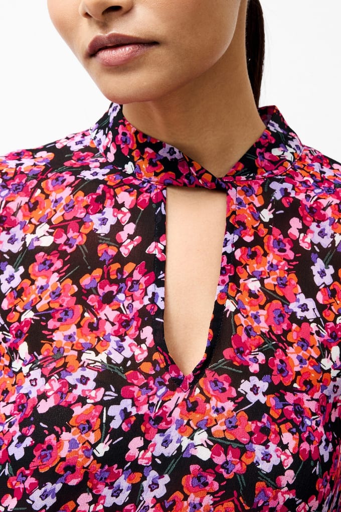 French Connection Jennifer Ls Blouse Black Multi Taglia: M | Maglie a manica lunga Outlet | Donna | Nero