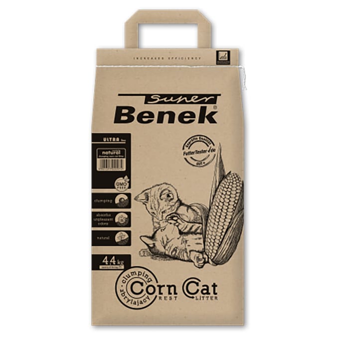 7l Super Benek Corn Cat Ultra Natural kattenbakvulling