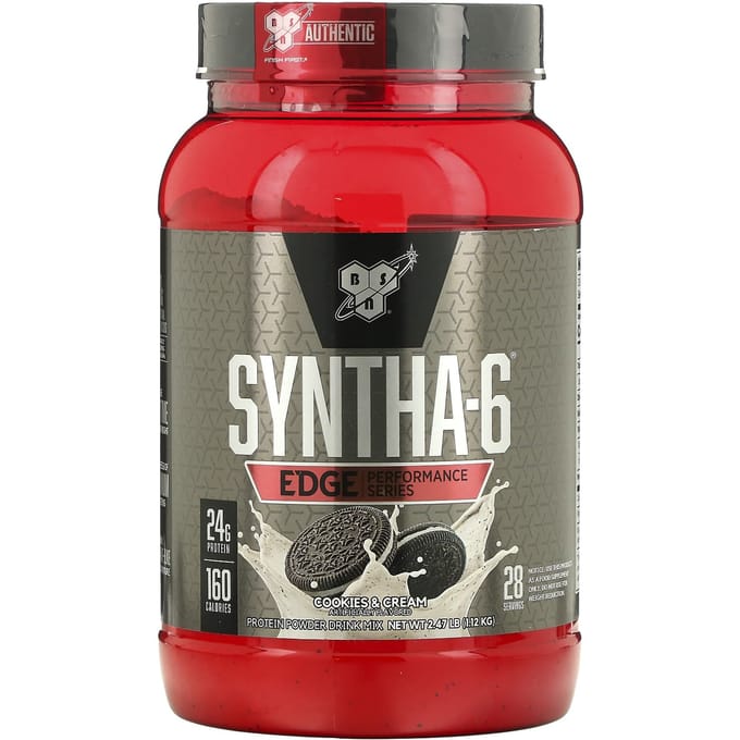 BSN, Syntha-6 Edge®, Eiwitpoeder Drankmix, Cookies and Cream, 2,47 lb (1,12 kg)