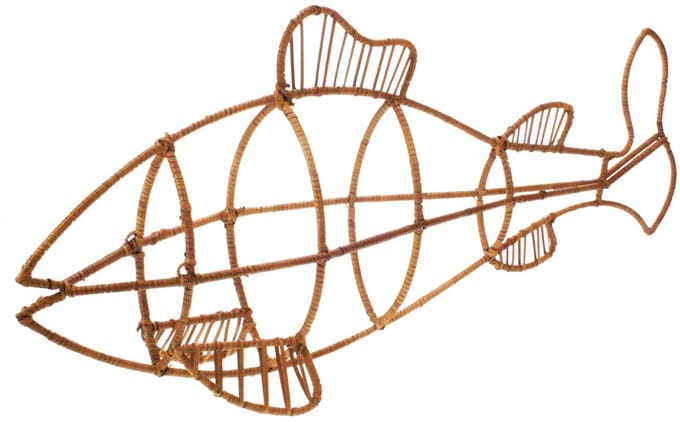 Vis rotan 65x11x26cm
