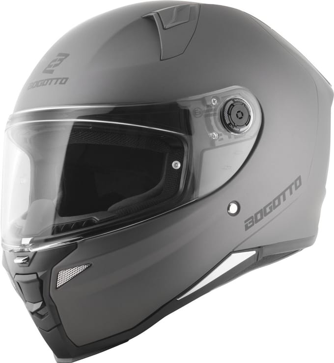 Bogotto FF110B Solid Zilver Integraalhelm - Helm