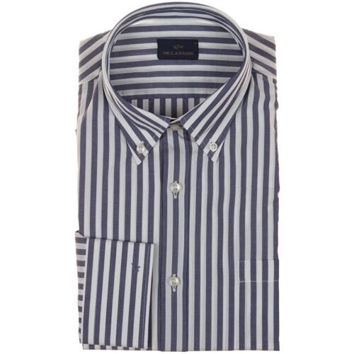 Paul & Shark Overhemd Cotton Poplin Stripe Shirt Donker Blauw / male
