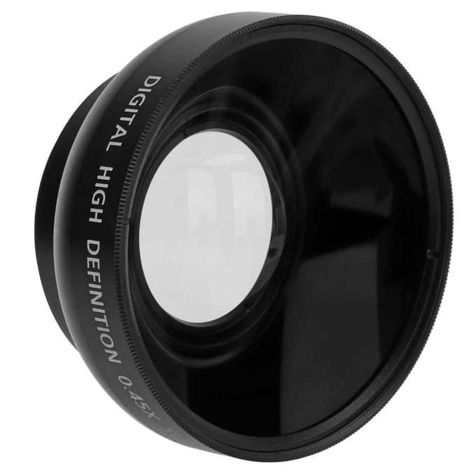 46mm 0.45X Groothoeklens Legering en Optisch Glas Camera Lens voor 46MM Filter Scherpstelling gray