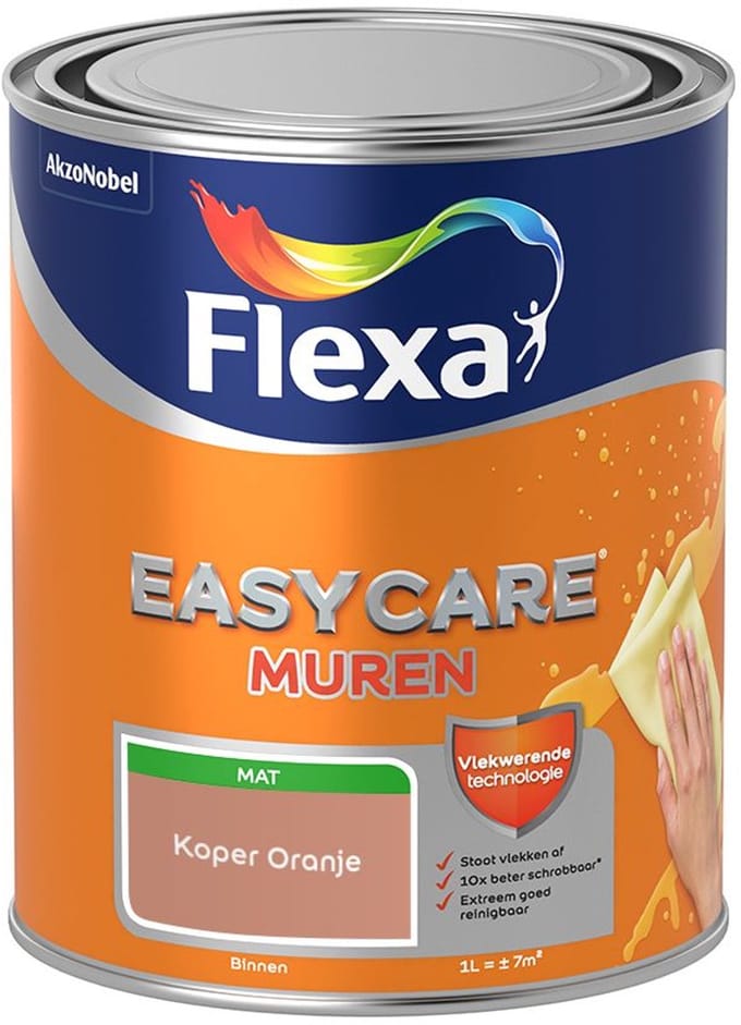 Flexa - Easycare Muren - Koper Oranje - Mengverf - 1 L