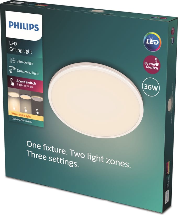 Philips Ozziet ceiling lamp Ø50 cm 36W 2700K white