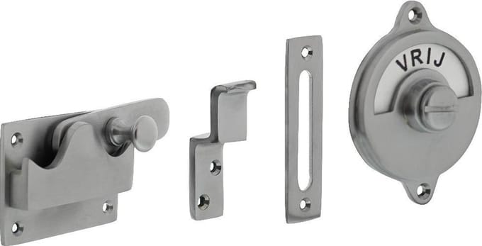 Intersteel WC-overslag vlak vrij/bezet chroom mat