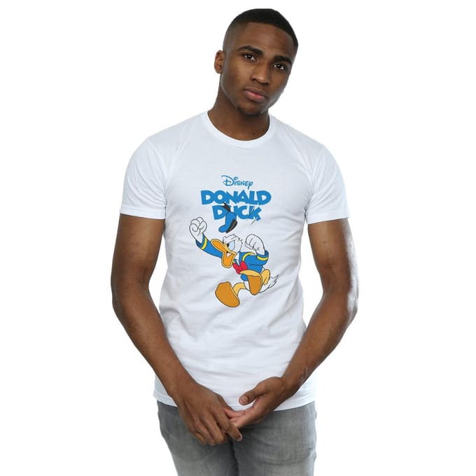 Disney Heren Donald Duck Woedend Donald T-Shirt (Wit)
