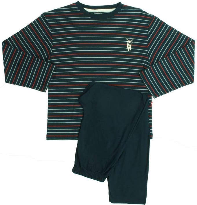 Blue Docks Jongens Pyjama - 100% Katoen - Blauw - Maat 140