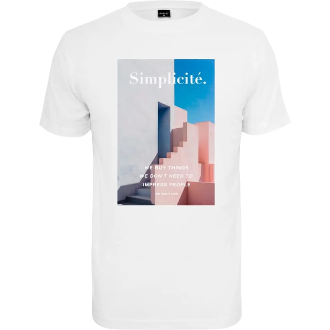 Mister Tee Heren Tshirt -XXL- Simplicite Wit