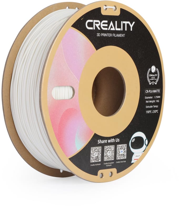 CREALITY CR-PLA FILAMENT MAT GYPSUM WHITE 1.75 MM 1 KG
