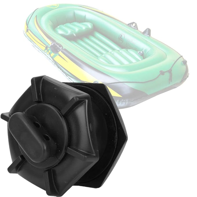 Valve de vidange noire en PVC durable pour bateaux gonflables, accessoires de kayak et de bateau de pêche black