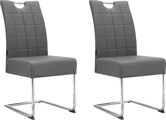 Osaka-Eetkamerstoel - 2 Pack - Lichtgrijs PU