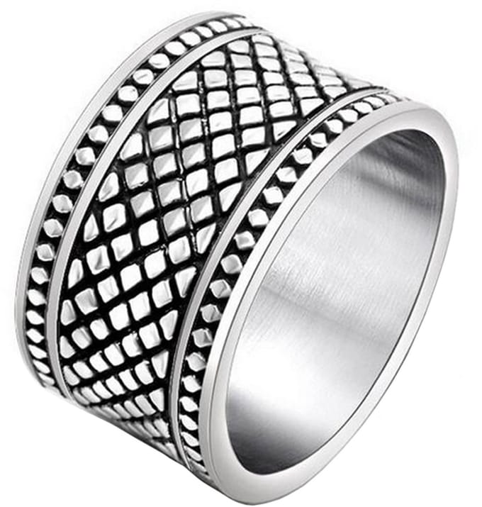 Brede edelstaal heren ring Celtic-18mm