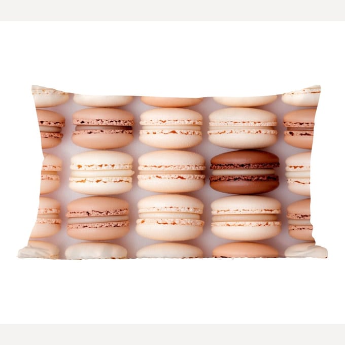 Sierkussens - Kussentjes Woonkamer - 60x40 cm - Macarons - Beige - Bruin