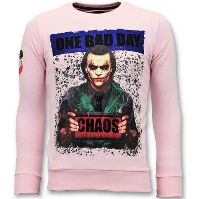 Exclusieve Sweater Heren - The Joker Man - Roze