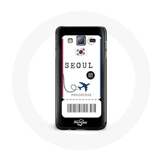 Coque pour Samsung Galaxy J7 Billet d'avion Seoul Corée du Sud