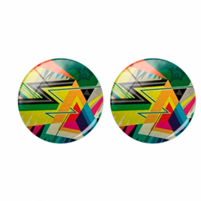 Clip oorbellen groen 2 cm-Thea