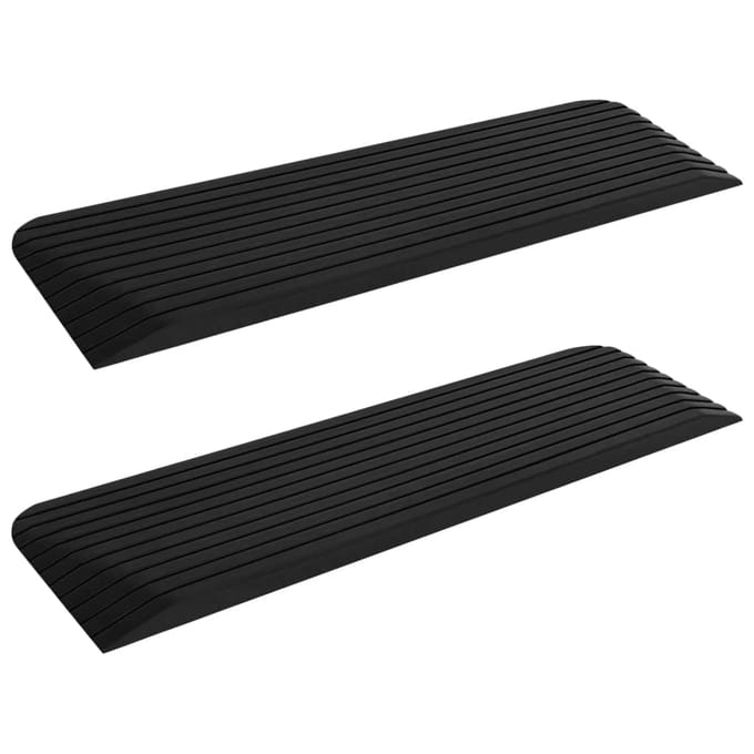 vidaXL - Drempelhulpen - 2 - st - 110x32x3,8 - cm - rubber