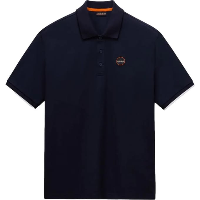 Napapijri E-Badge Polo Donkerblauw (navy) - Maat M - Heren