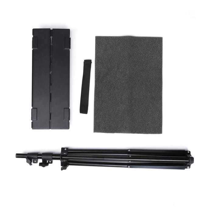 T160 Projectorstatiefstandaard Opvouwbaar Laptopstatief Projectorbeugel met statieflade zwart