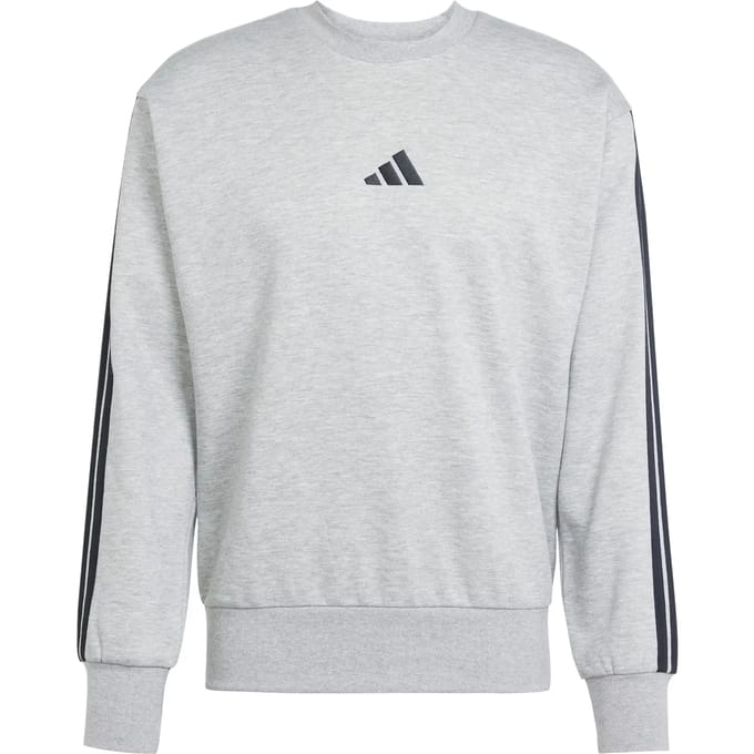 Adidas Essentials 3 Stripes Fleece Sweatshirt Grijs XL Man