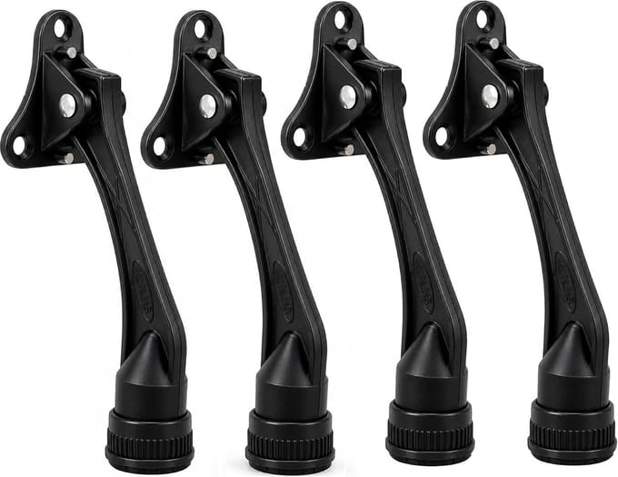 Deurstopper - Deurhouder Kickdown - Deur Vastzetten - Voorkomt Deurbeweging - 10 cm - Zwart