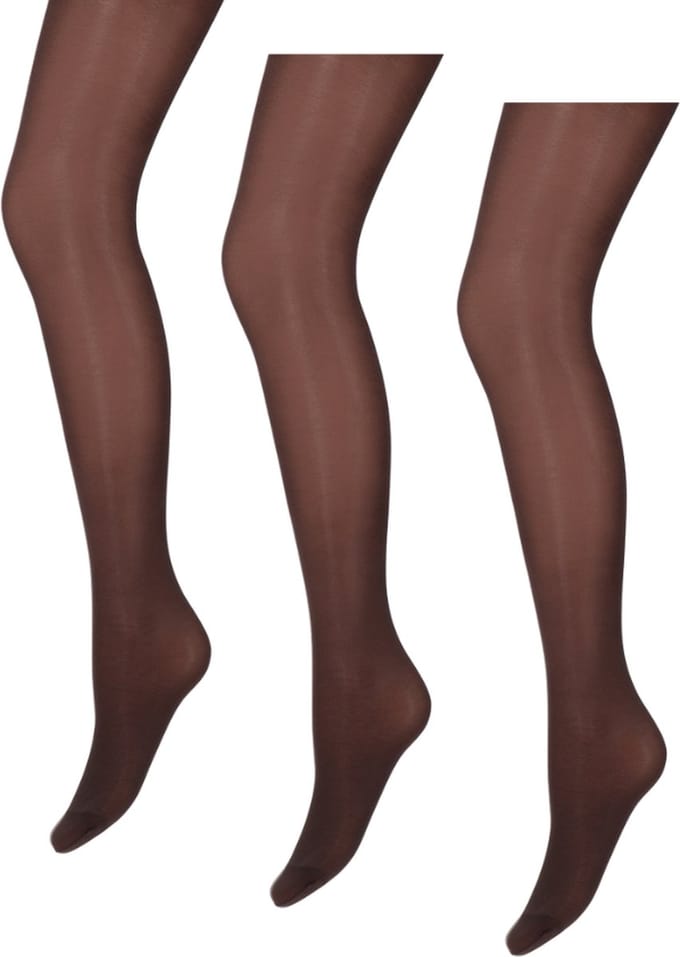 Marianne - Glanzende Dames Panty - 35 Denier - 3-Pack - Maat L/XL - Chocolade