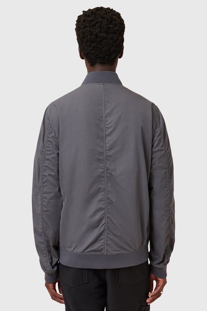 AllSaints Bassett Bomber Pillar Grey Größe: S | Bomberjacken Outlet | Herren | Grau