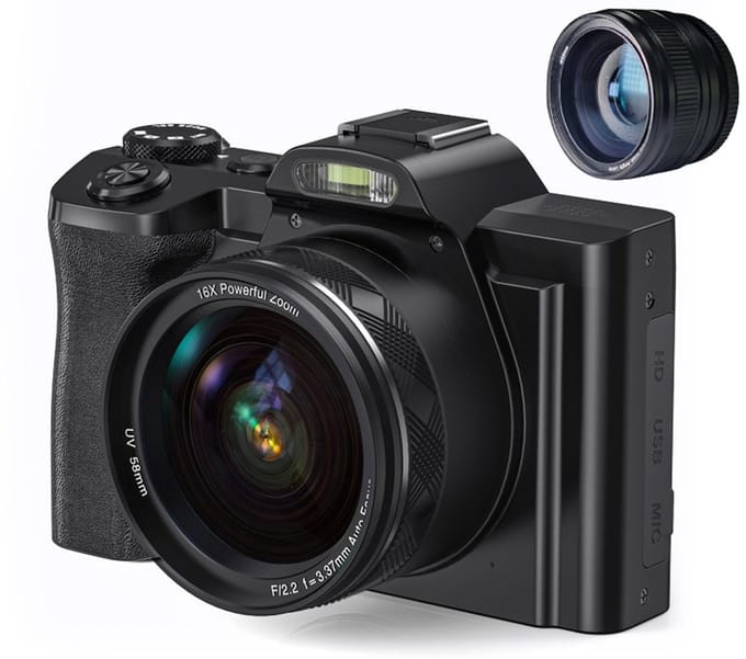 Digitale camera 4K, 48MP, CMOS, 16x zoom, zelfontspanner