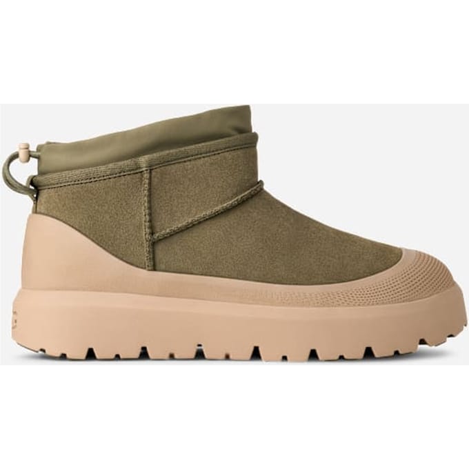 UGG® Classic Ultra Mini Weather Hybrid Boot, Suede/Polyester/Wool