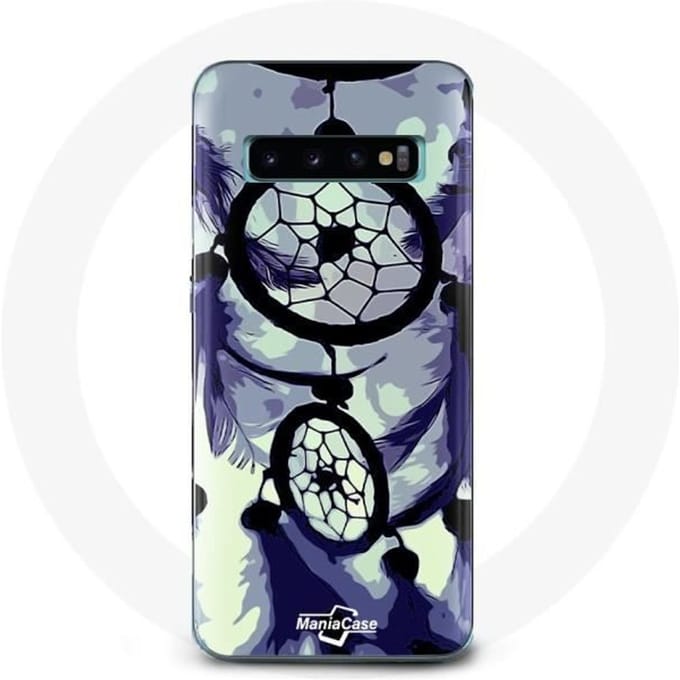 Coque pour Samsung Galaxy S10 Attrape Rêve violet gris et Noir