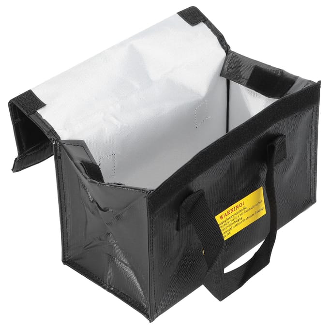 Sac de sécurité pour batterie Antidéflagrant Ignifuge Sac de rangement pour batterie Lipo pour Quadcopter RC black