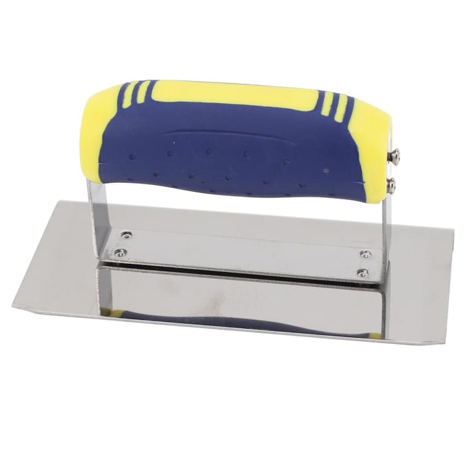 Truelle en Acier Inoxydable Portative Plate de Finition Spatule d'Angle de Mur avec Poignée Douce pour white