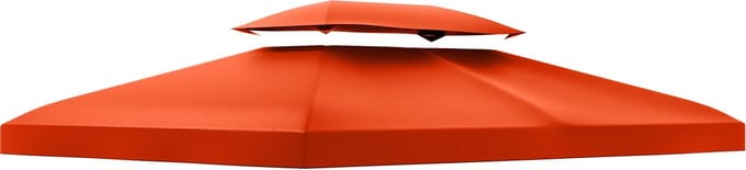 Outsunny - Vervangend dak - voor Tuinpaviljoen - 3x3 / 3x4m - Rood