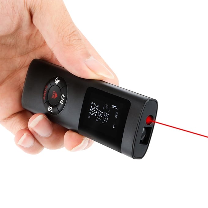 Handige 131Ft digitale meetlint L-aser afstandsmeter meetbereik zwart
