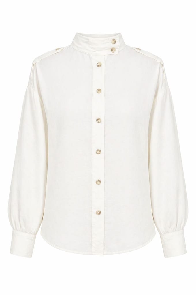Mandarijnkraag Knopsluiting Casual Shirt