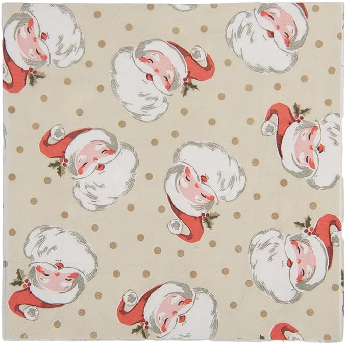 Clayre & Eef Servetten Papier Set van 20 33x33 cm Beige Papier