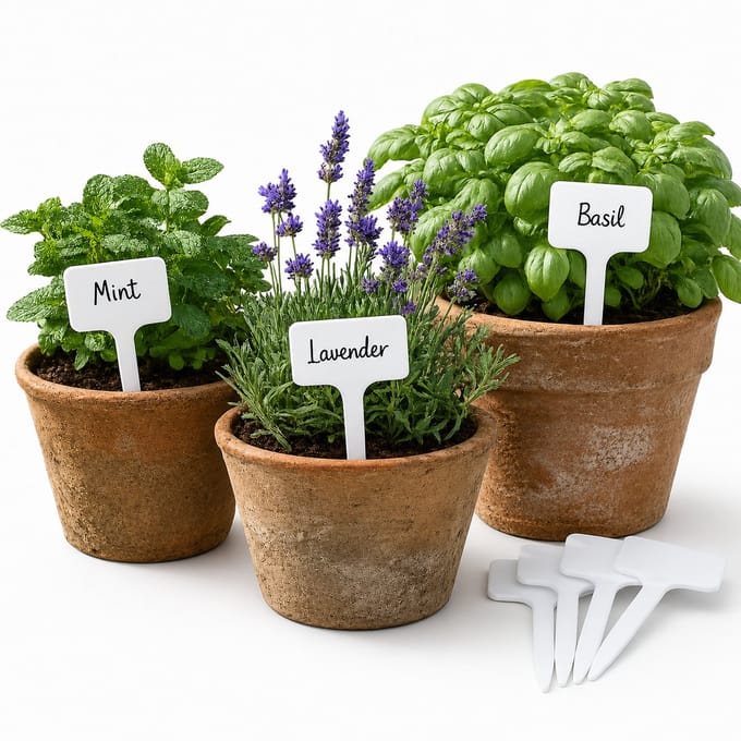 Kinzo Plantenlabels – Plant Markers voor Tuin en Moestuin – 16 Stuks – 15 cm – Wit