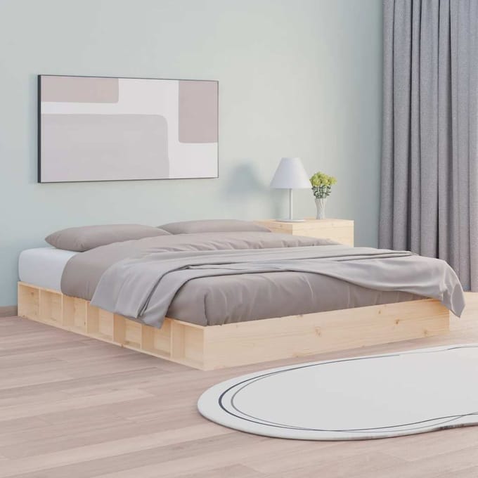 vidaXL - Bedframe - massief - hout - 150x200 - cm