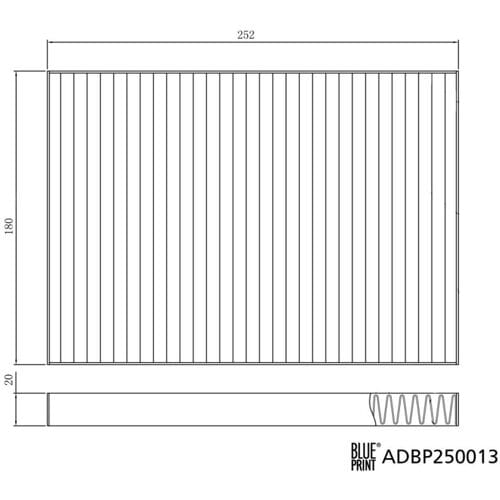 Cabinefilter BLUE PRINT ADBP250013