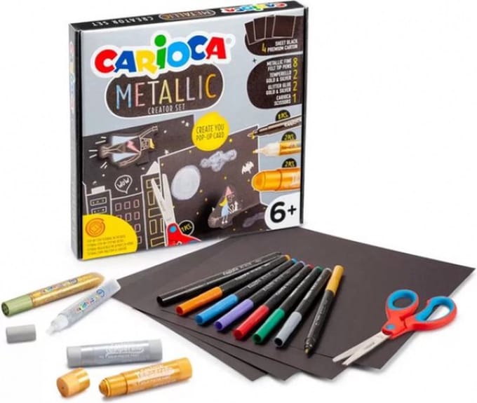 Carioca: Knutselset "Pop-up card" 17-delig - Metallic