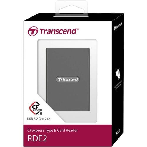 Transcend RDE2 Externe geheugenkaartlezer USB-A 3.2 Gen 2, CompactFlash Grijs