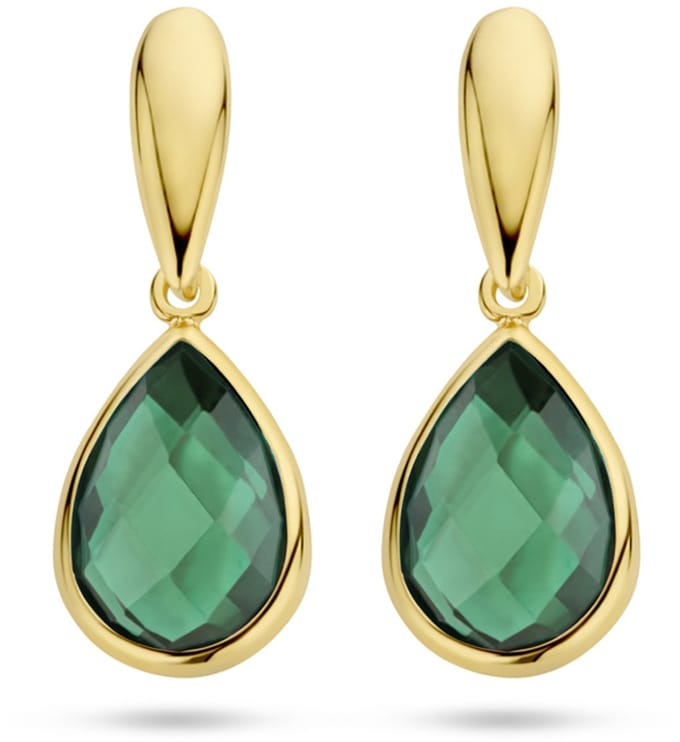 Marie-Celeste Oorhangers Agaat - Goud