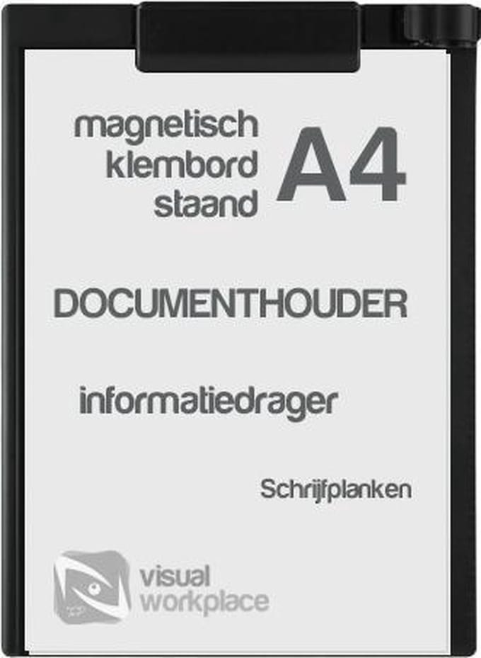 Klembord magnetisch A4 (staand) - Zwart