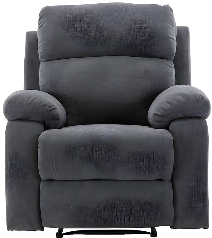 Vente-unique Relaxfauteuil van stof TOLZANO - Antraciet