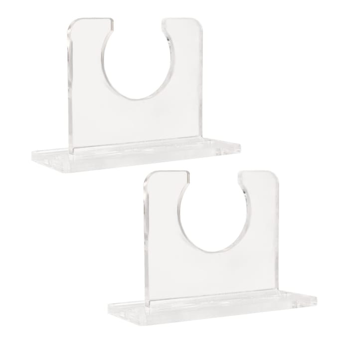 2 stuks Honkbalknuppelhouder voor Verticale Display Stevige Acryl Knuppelhanger Honkbalknuppel Muurbevestiging white