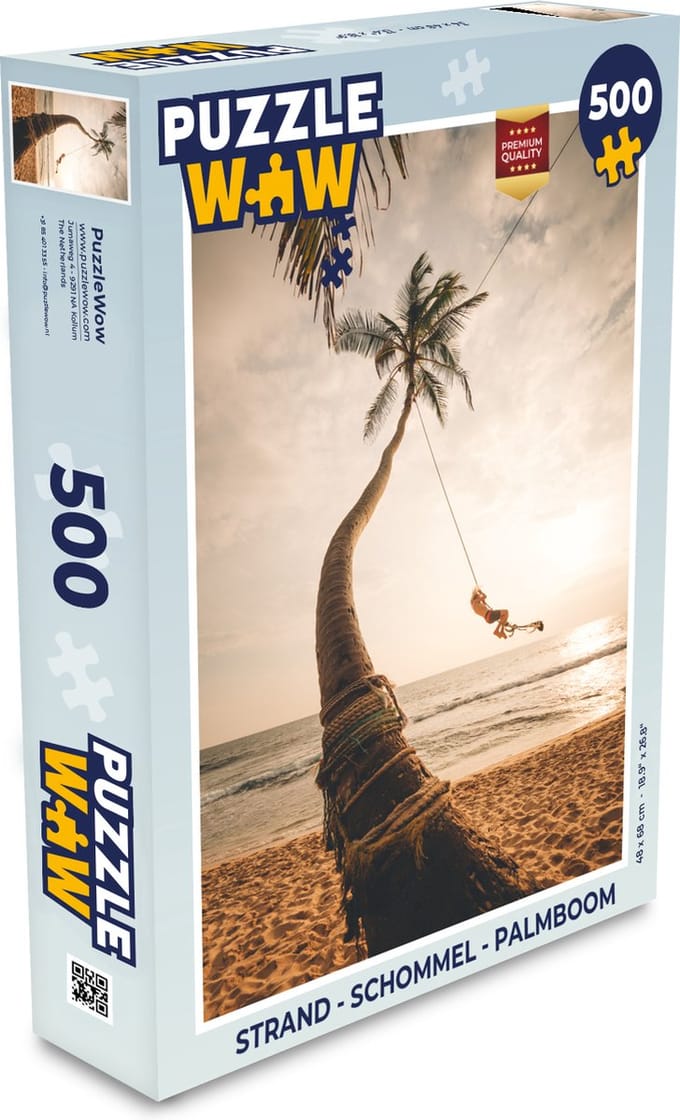 Puzzel Strand - Schommel - Palmboom - Legpuzzel - Puzzel 500 stukjes