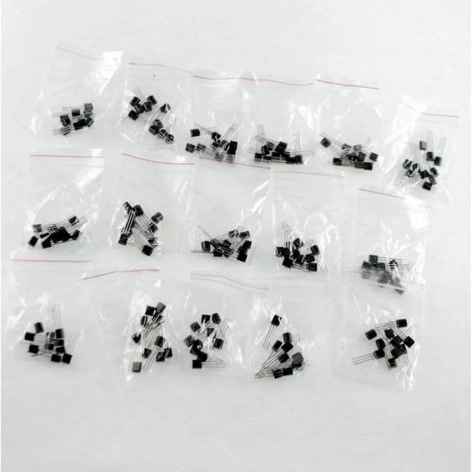 Kit 160 Transistor To92 - 16 Verschillende Modellen, 10 Van Elk S9012,S9013,S9014,S9015,S9018,A1015,C1815,S
