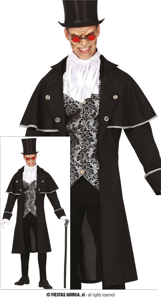 Fiestas Guirca - Silver vampire heren - maat M
