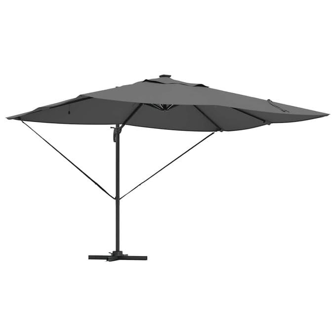 vidaXL - Parasol - 352 - x - 251 - x - 265 - cm - Polyester - en - Aluminium - Antraciet